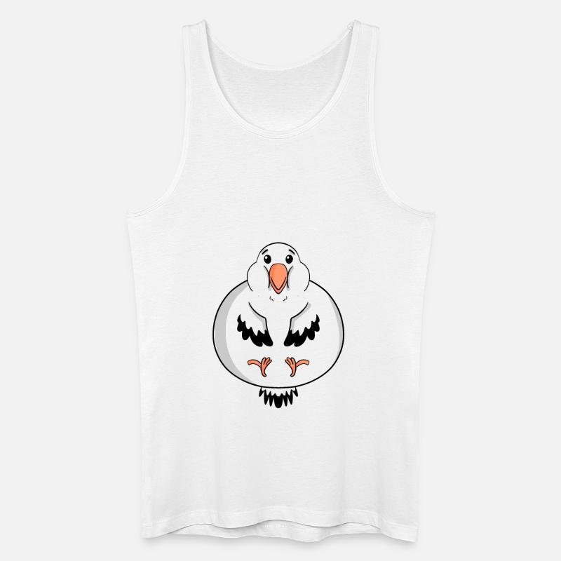 Fett Möwe Körperfett - Männer Bio Tank Top - Weiß