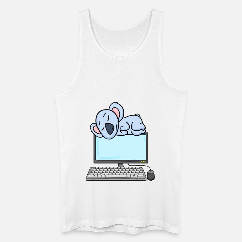Koala Computer Nerd Programmierer Geschenk - Männer Bio Tank Top - Weiß
