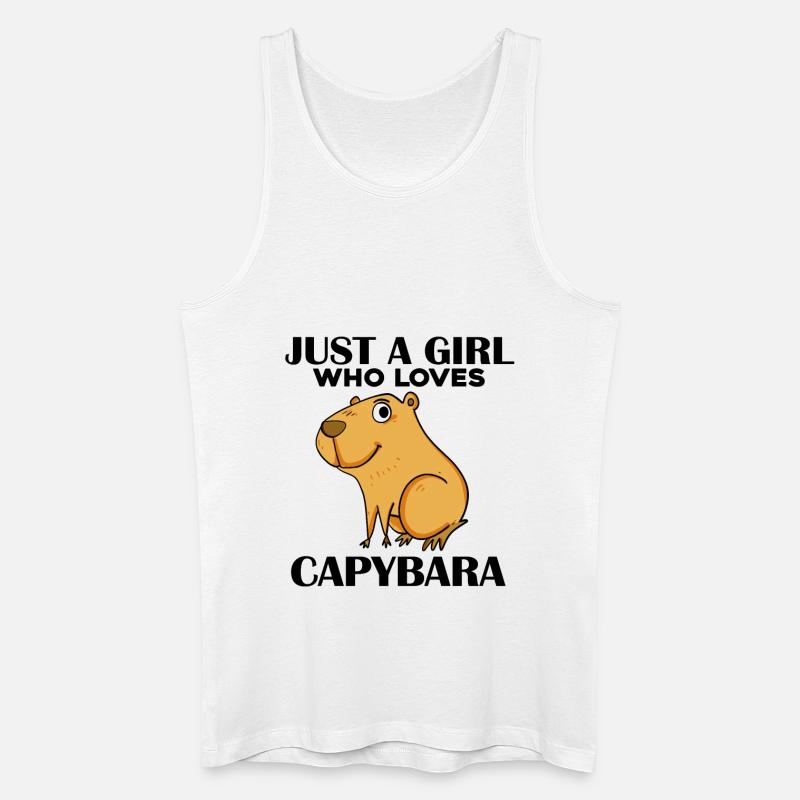 Capybara Mädchen Spruch - Männer Bio Tank Top - Weiß