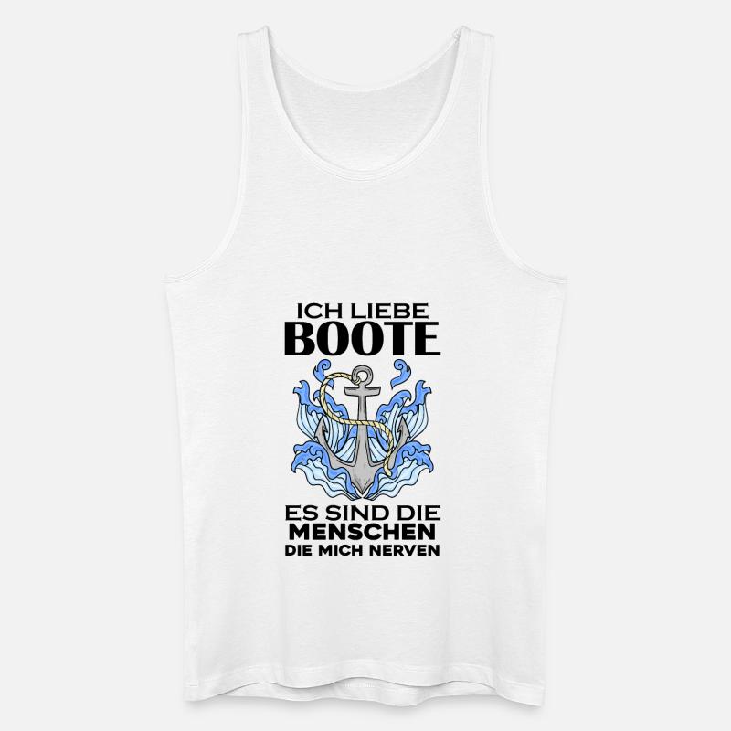 Boote Motorboot Boot - Männer Bio Tank Top - Weiß