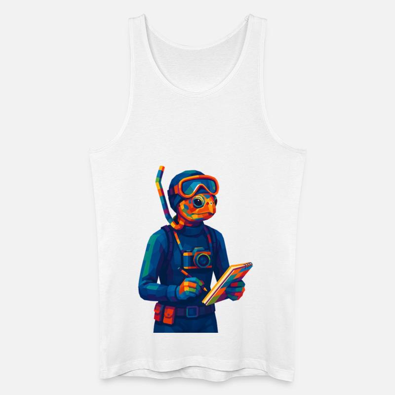 WPAP Polygon Stil Tiere - Meeresbiologin - Männer Bio Tank Top - Weiß