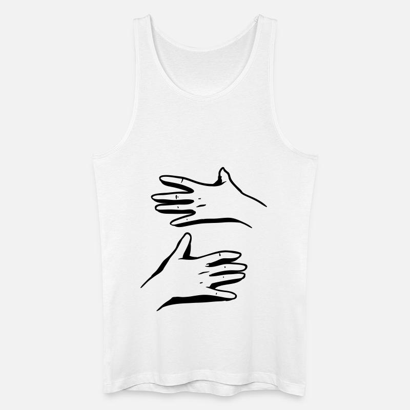 Umarmung - Männer Bio Tank Top - Weiß