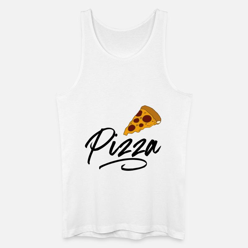 Pizza - Männer Bio Tank Top - Weiß
