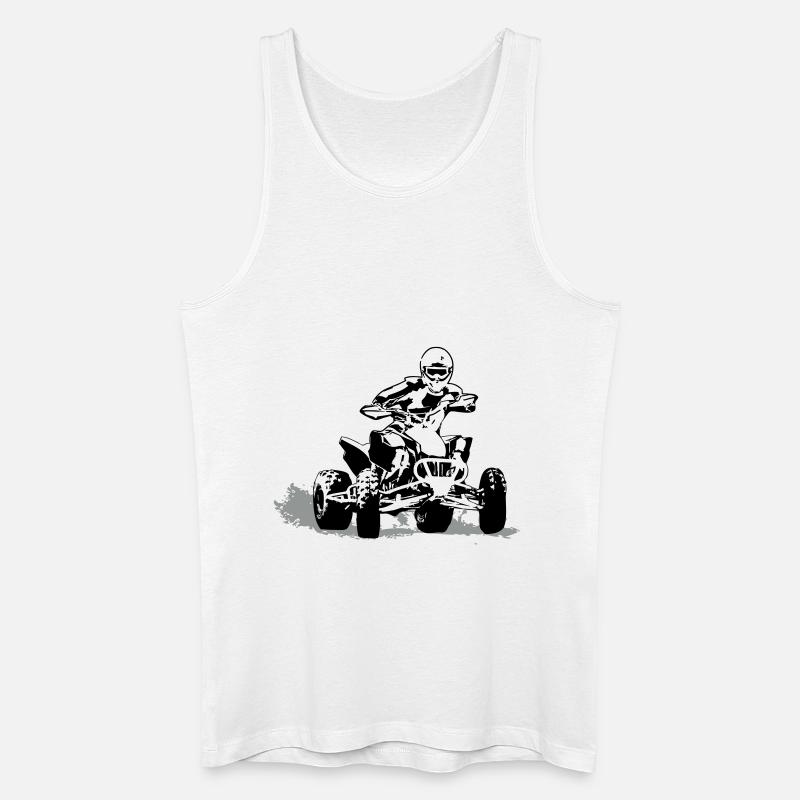 Quad - Männer Bio Tank Top - Weiß