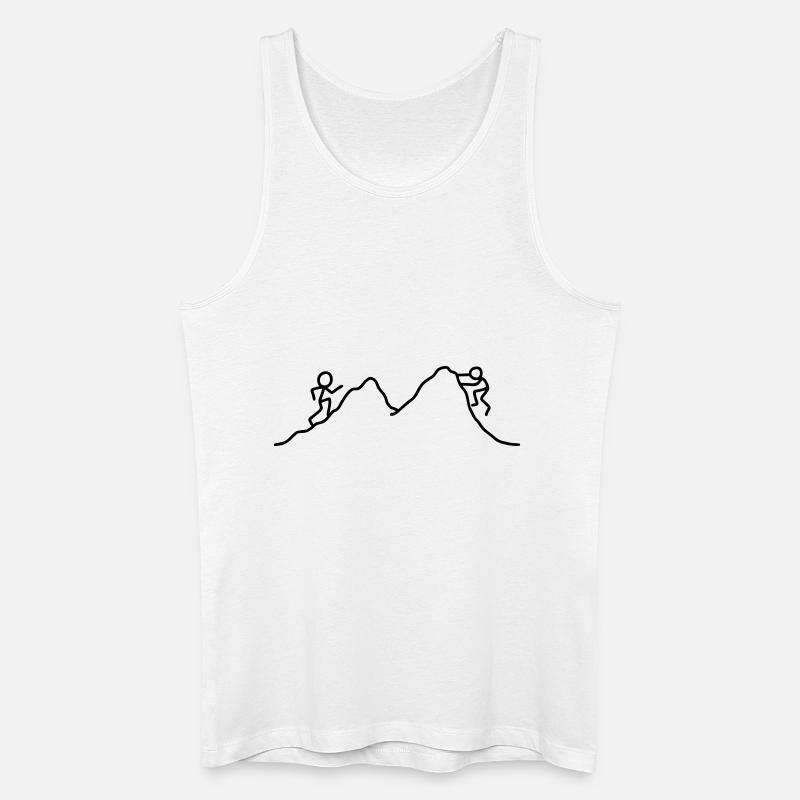 Strichmännchen Kletterer - Männer Bio Tank Top - Weiß