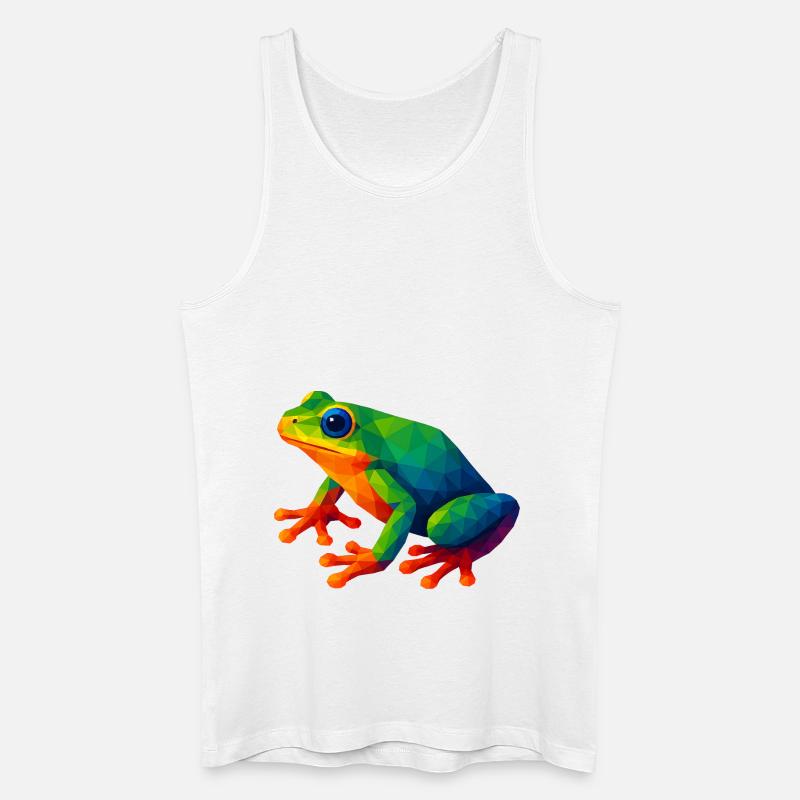 WPAP Stil Tiere - Laubfrosch - Männer Bio Tank Top - Weiß