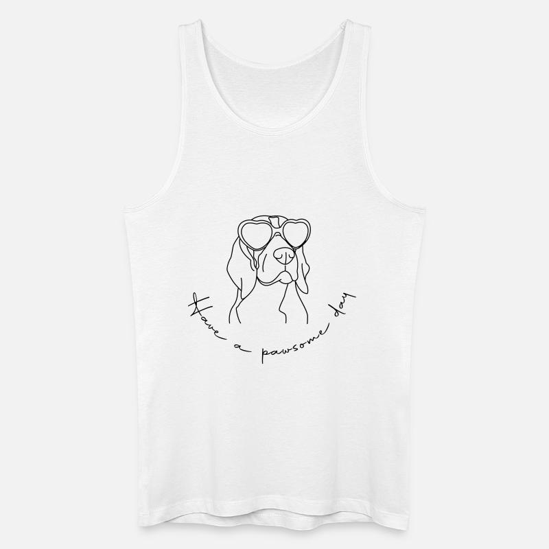 Beagle Pawsome Day - Männer Bio Tank Top - Weiß