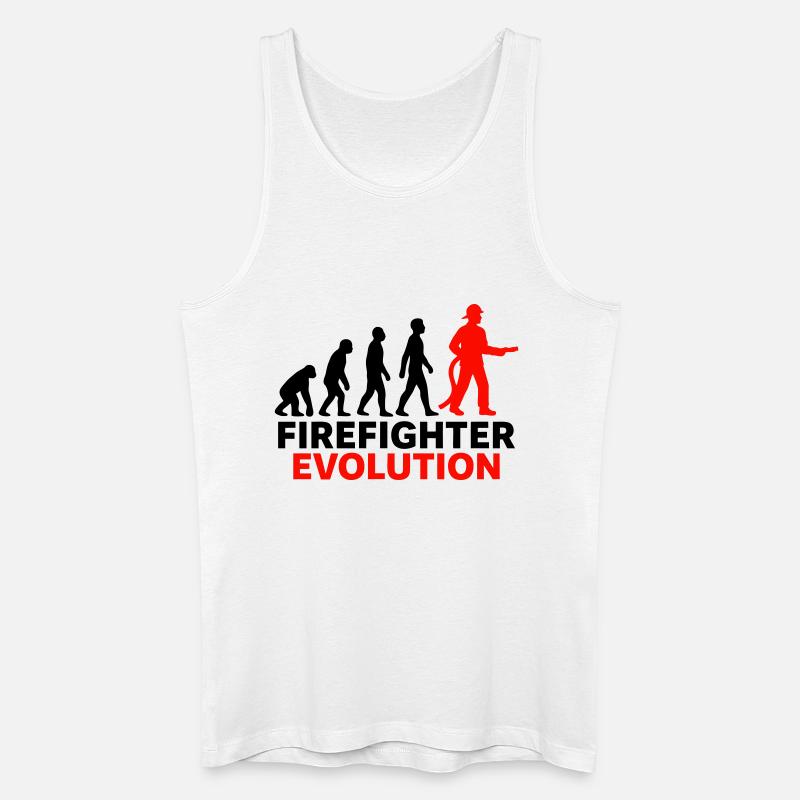 Firefighter Evolution Hero Gift Cool - Débardeur bio Homme - blanc