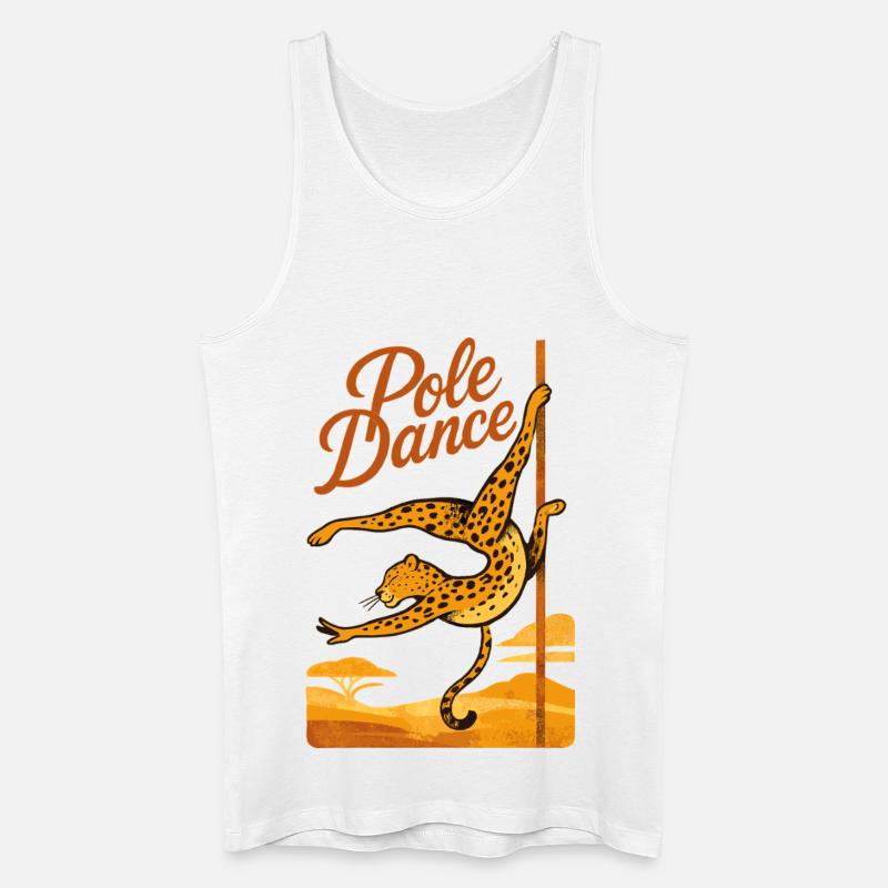 Pole Dance Leopardin Poledancerin Geschenk - Männer Bio Tank Top - Weiß