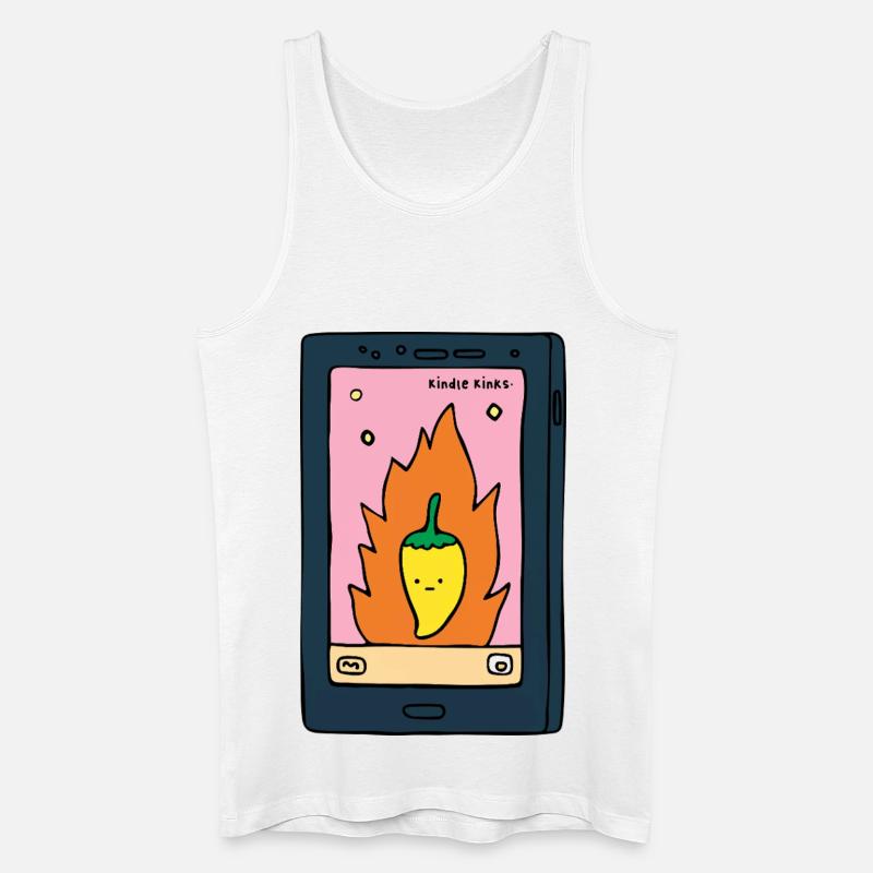 Spicy E-Reader “Kinks” Design | Funny BookT - Männer Bio Tank Top - Weiß