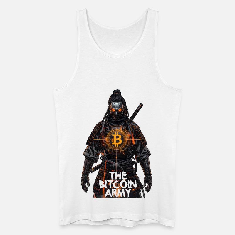 Bitcoin Bazooka – Die Bitcoin-Armee – Samurai 01 - Männer Bio Tank Top - Weiß