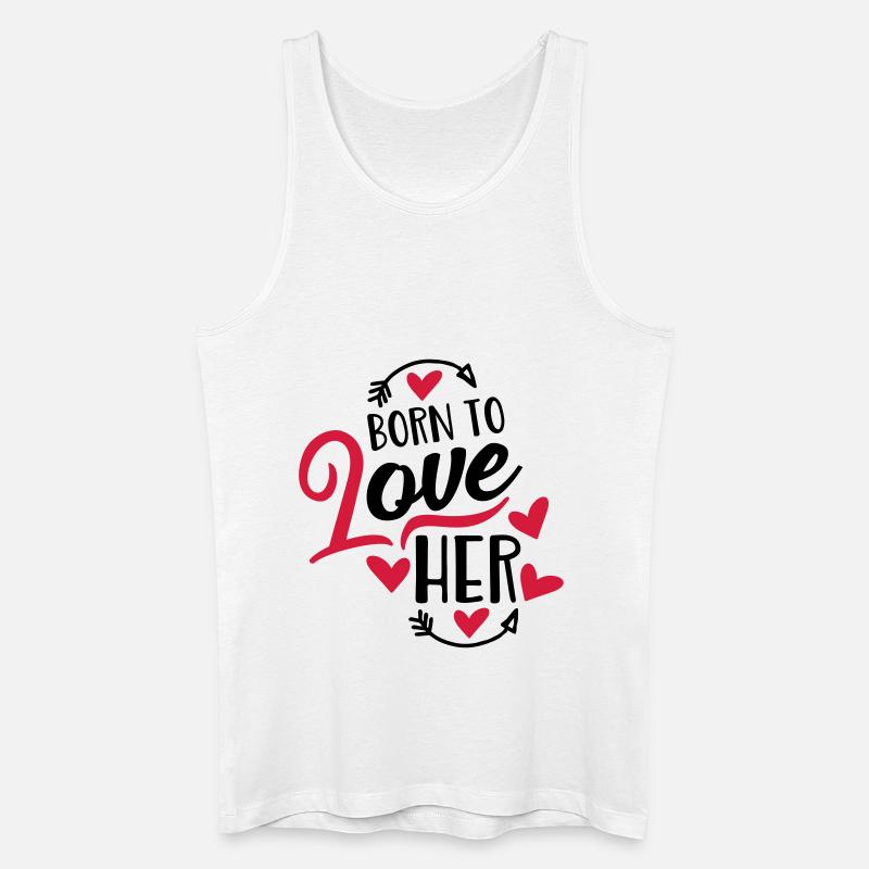 Liebe - Männer Bio Tank Top - Weiß