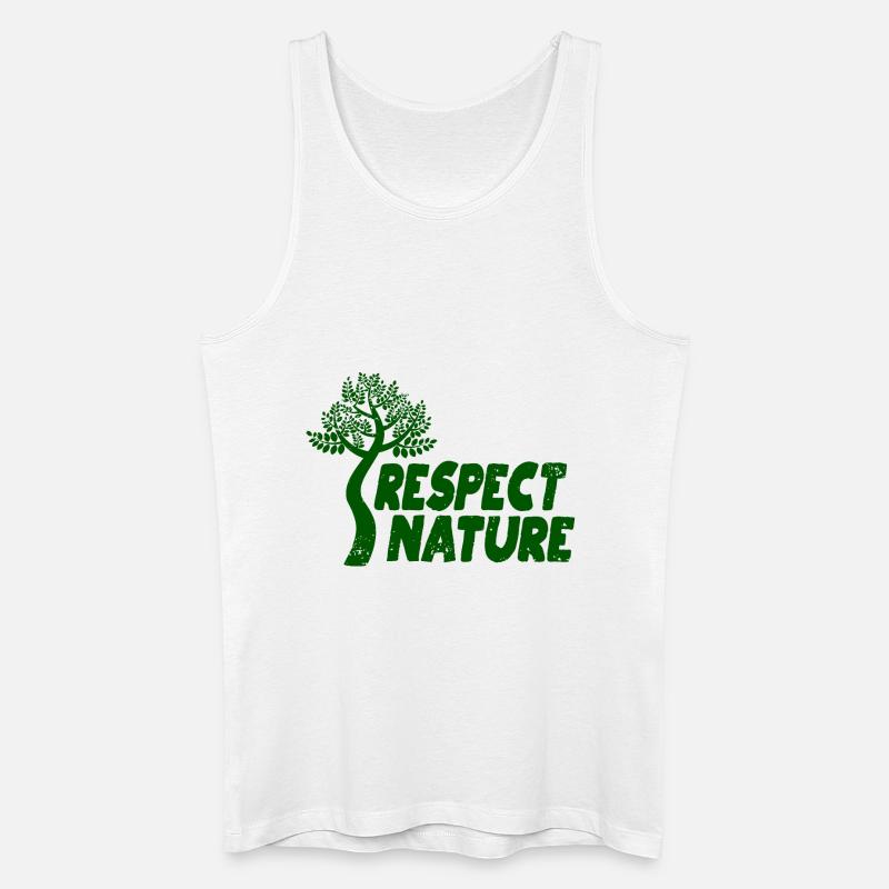 Respect Nature - Männer Bio Tank Top - Weiß