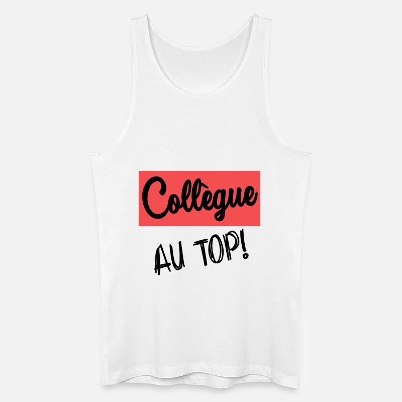 KOLLEGE. ANFANGEN. RUHESTAND - Männer Bio Tank Top - Weiß