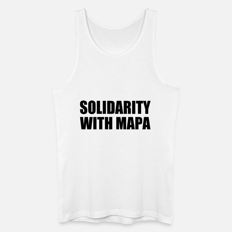 solidarity with mapa - Männer Bio Tank Top - Weiß