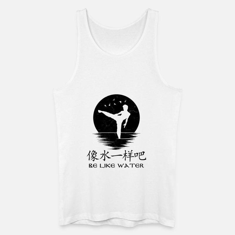 Sei wie Wasser - Männer Bio Tank Top - Weiß