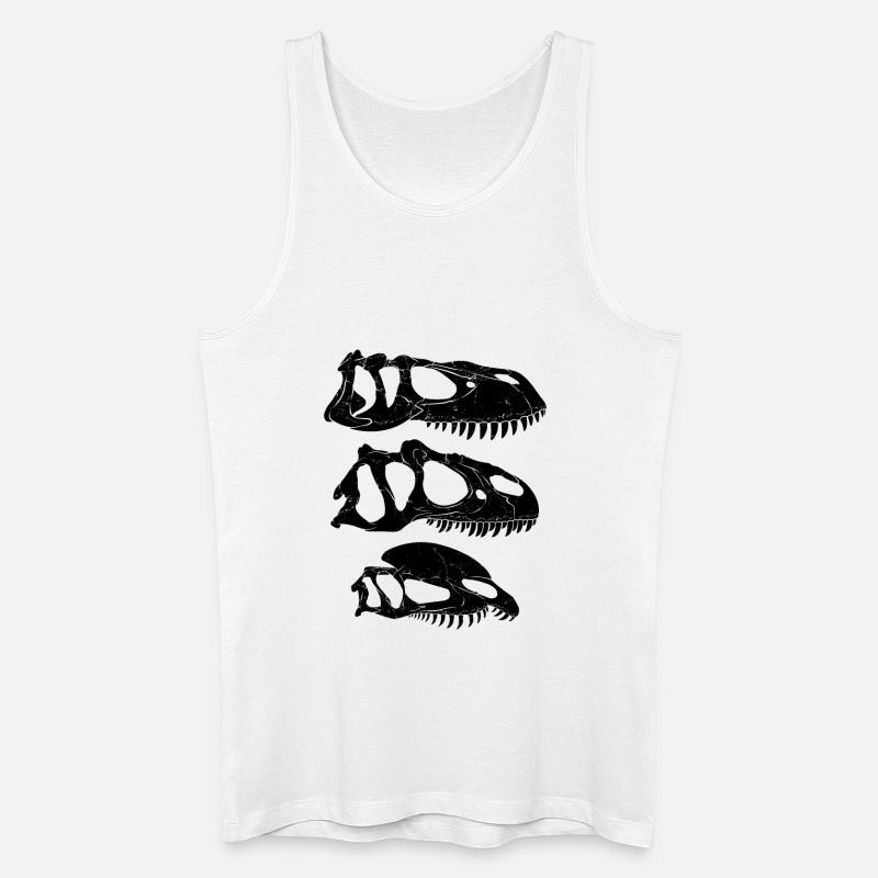 Torvosaurus Allosaurus Dilophosaurus - Männer Bio Tank Top - Weiß
