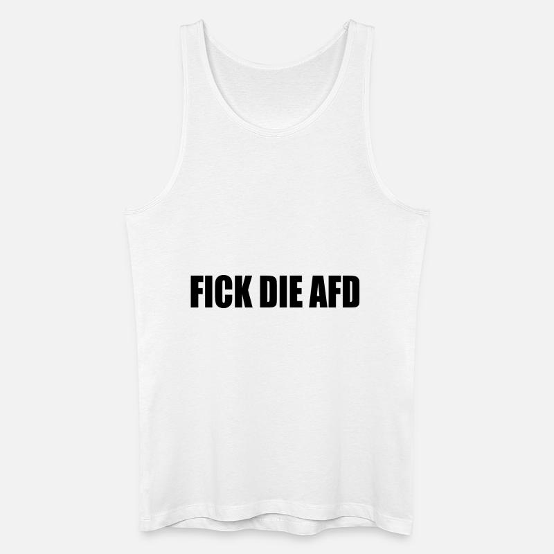 Fick die afd - Männer Bio Tank Top - Weiß