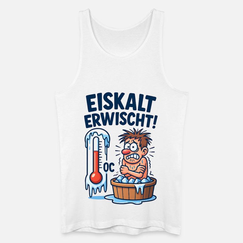 Eiskalt Erwischt Eisbaden  - Männer Bio Tank Top - Weiß