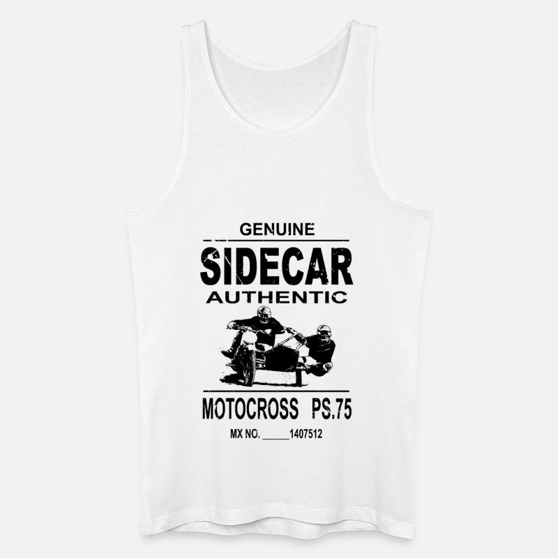 Sidecar Moto Cross - Männer Bio Tank Top - Weiß