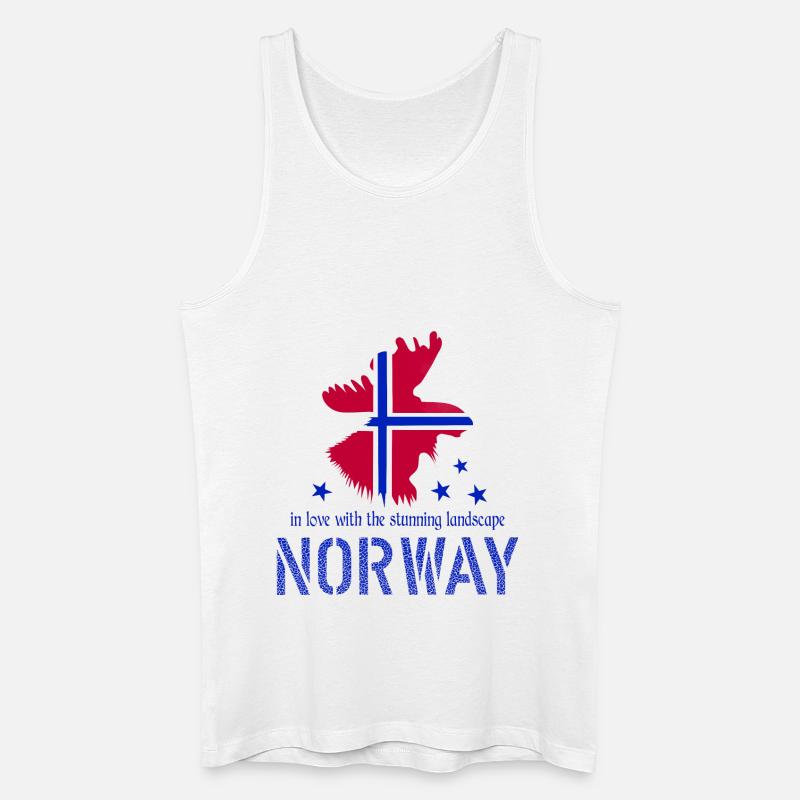 Norwegen Norge - Männer Bio Tank Top - Weiß