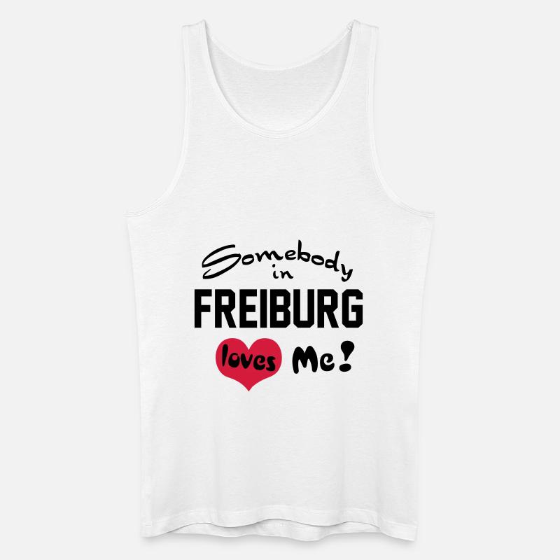 freiburg - Männer Bio Tank Top - Weiß