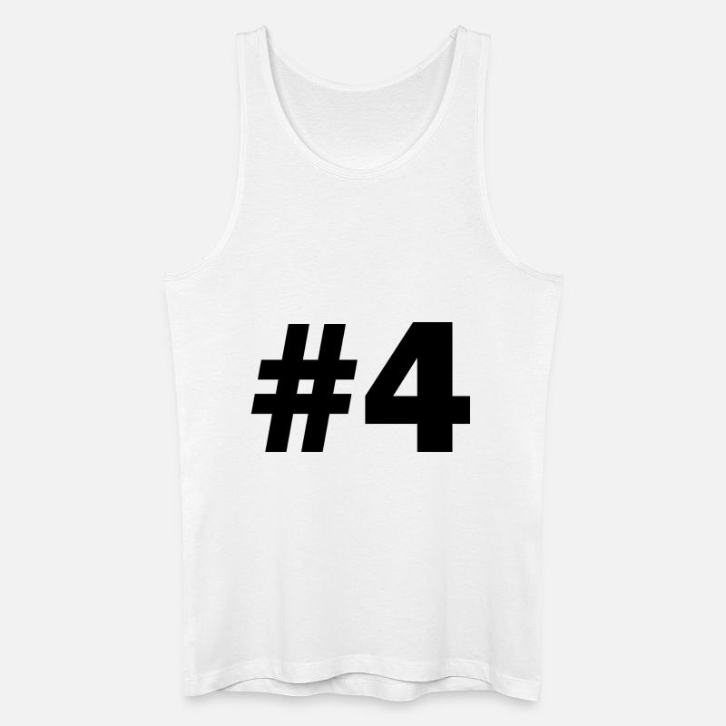 #4 - Männer Bio Tank Top - Weiß