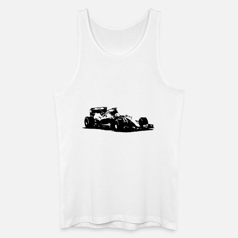 Formula One - Racecar - Männer Bio Tank Top - Weiß