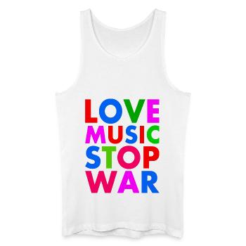 Stop war - Débardeur bio Homme - blanc - Devant