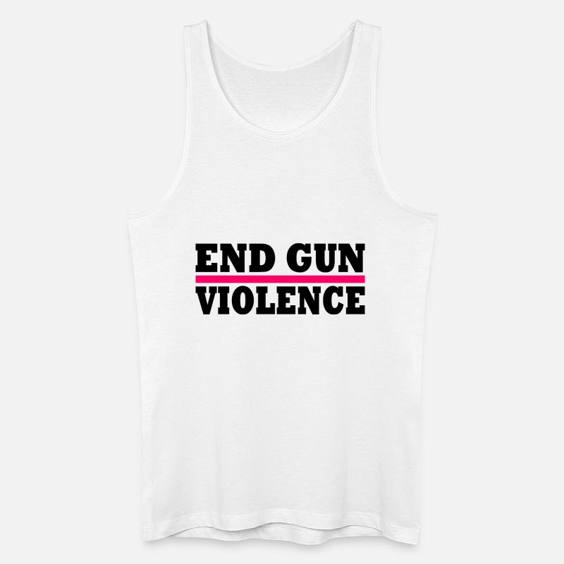 End gun violence - Männer Bio Tank Top - Weiß