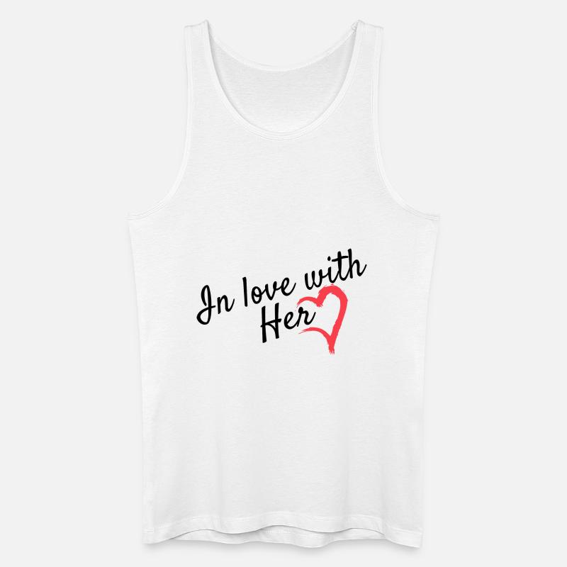 Liebe Partnerlook - Männer Bio Tank Top - Weiß