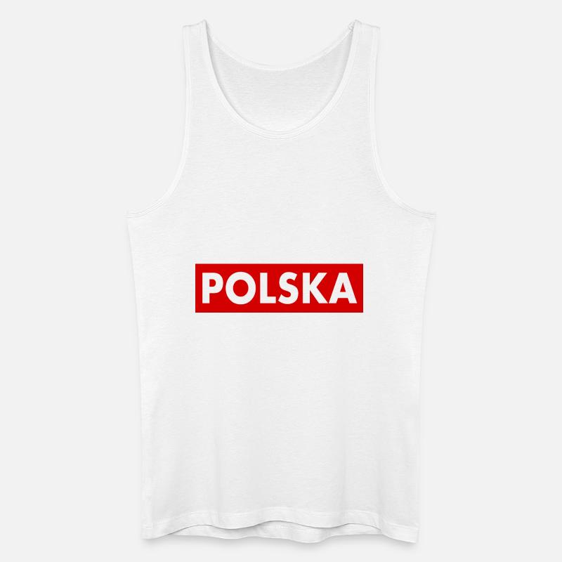 Polen - Männer Bio Tank Top - Weiß