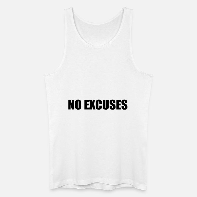 No excuses - Männer Bio Tank Top - Weiß