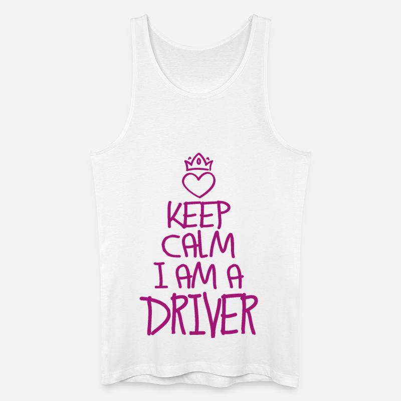 Keep Calm Fahrer cool Geschenk - Männer Bio Tank Top - Weiß