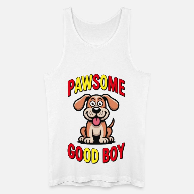 Pawsome_dog - Männer Bio Tank Top - Weiß