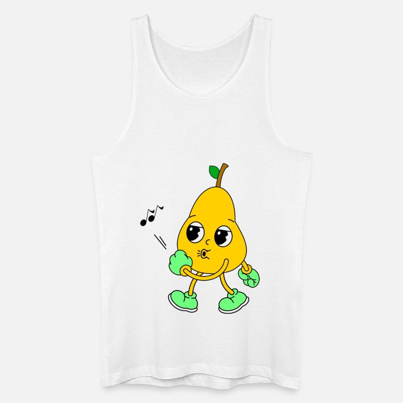 Pfeifende Birne - Männer Bio Tank Top - Weiß