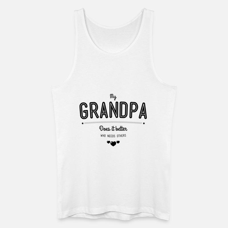 My grandpa does it better - Männer Bio Tank Top - Weiß