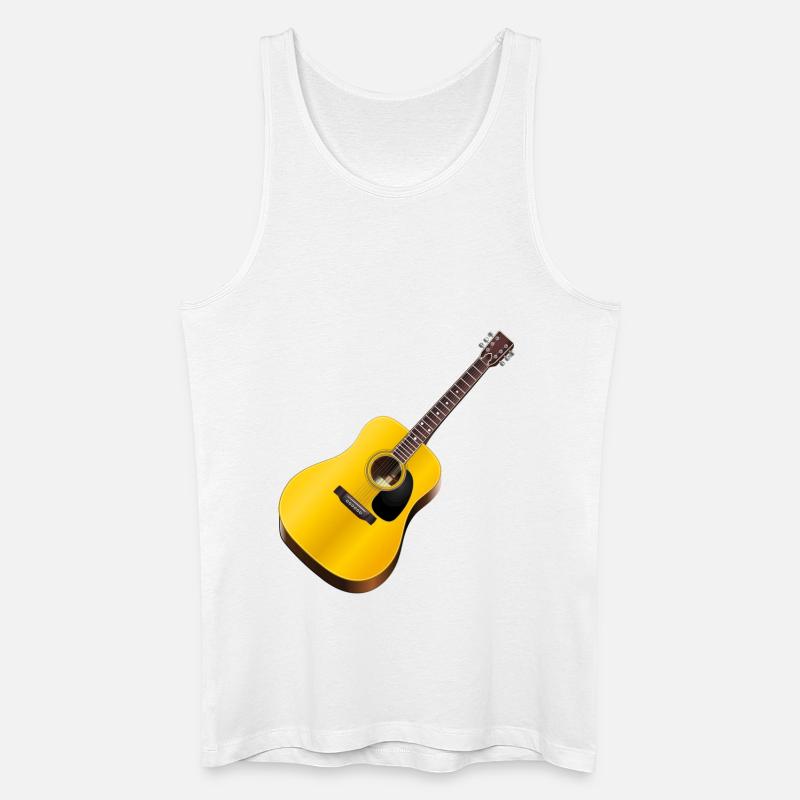 Gitarre - Männer Bio Tank Top - Weiß