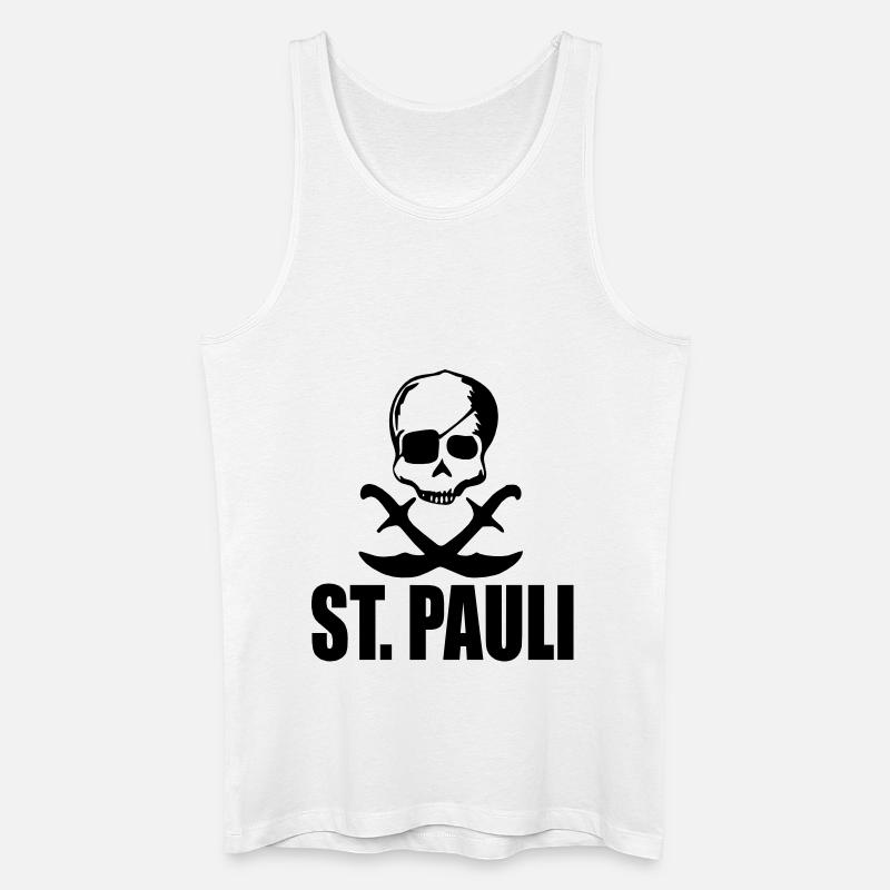 st pauli - Männer Bio Tank Top - Weiß