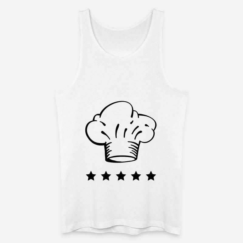 chefkoch_muetze__f1 - Männer Bio Tank Top - Weiß