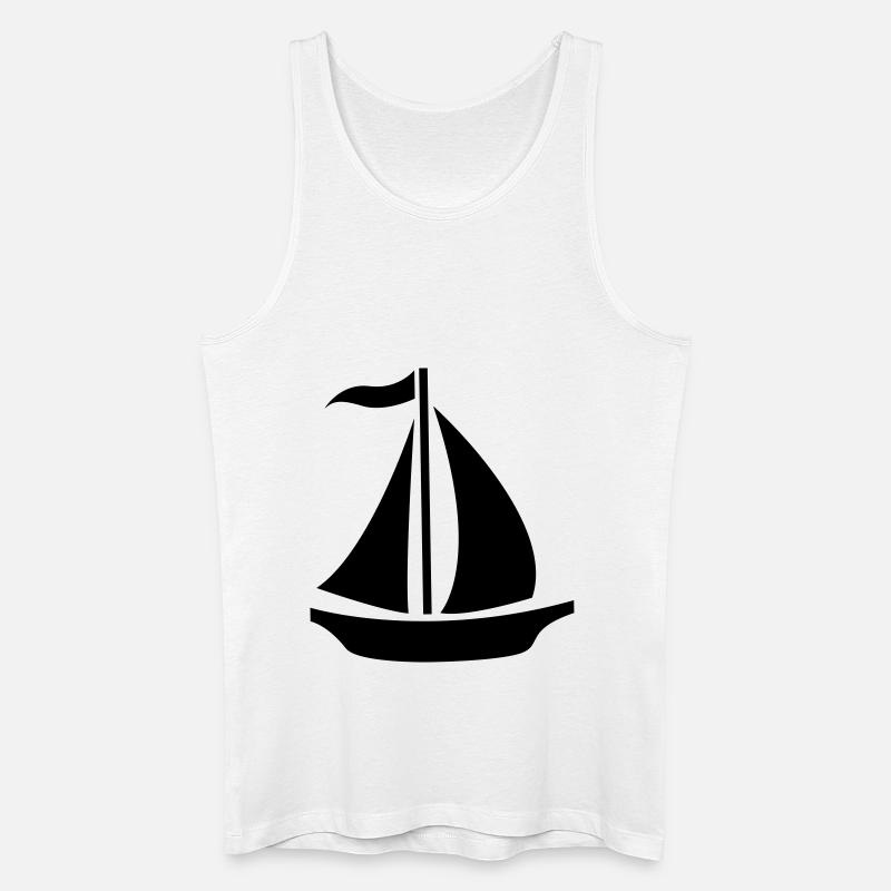 Sailing Boat - Männer Bio Tank Top - Weiß