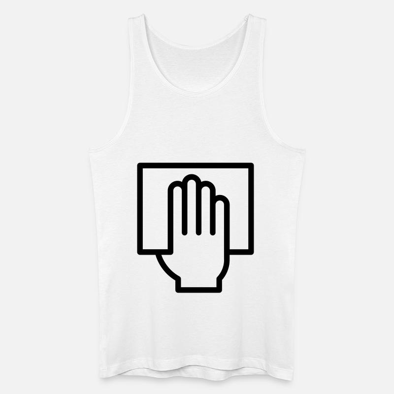 Hand mit Stimmzettel - Männer Bio Tank Top - Weiß