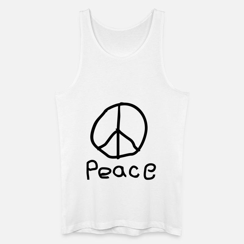 Peace - Männer Bio Tank Top - Weiß