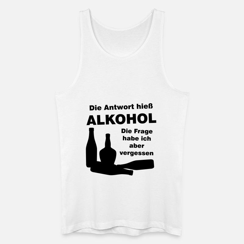 alkohol - Männer Bio Tank Top - Weiß