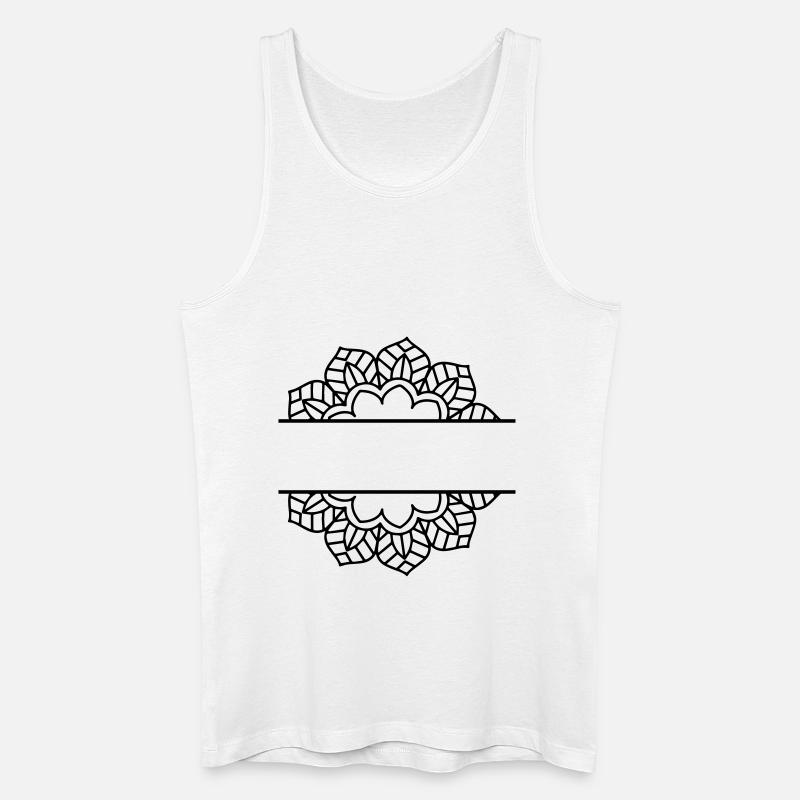 Mandala - Männer Bio Tank Top - Weiß