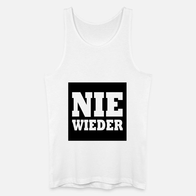 Nie wieder - Männer Bio Tank Top - Weiß