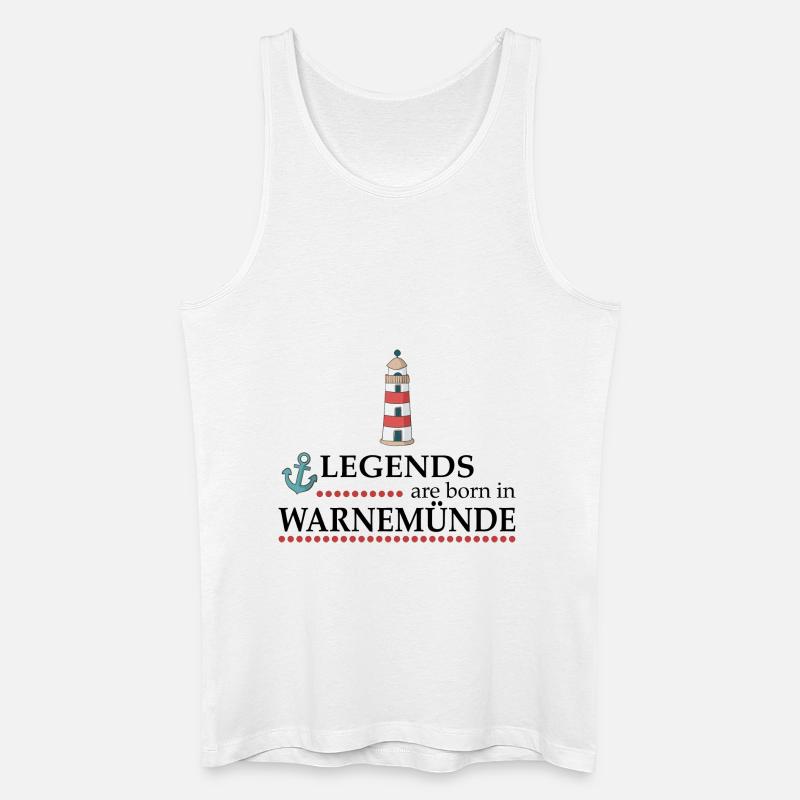 Warnemünde - Männer Bio Tank Top - Weiß