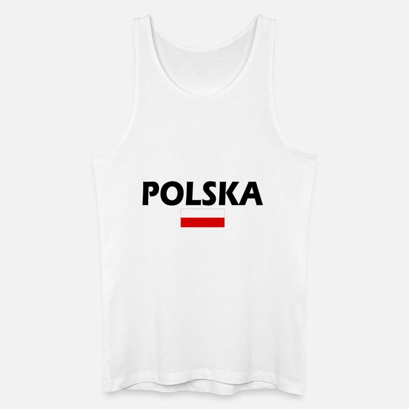 Polska - Männer Bio Tank Top - Weiß