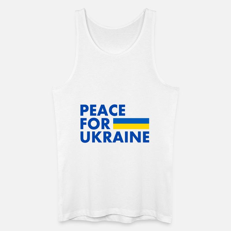 Peace for ukraine - Männer Bio Tank Top - Weiß