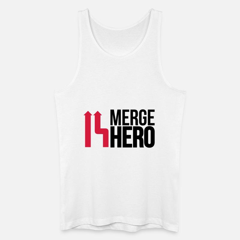 Merge Code Held - Männer Bio Tank Top - Weiß